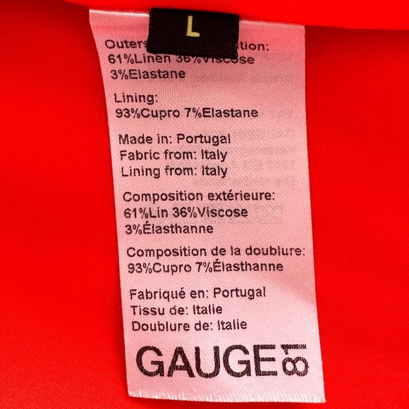 GAUGE81 Naha Linen Short Dress in
Blood Orange - Picture 7 of 9